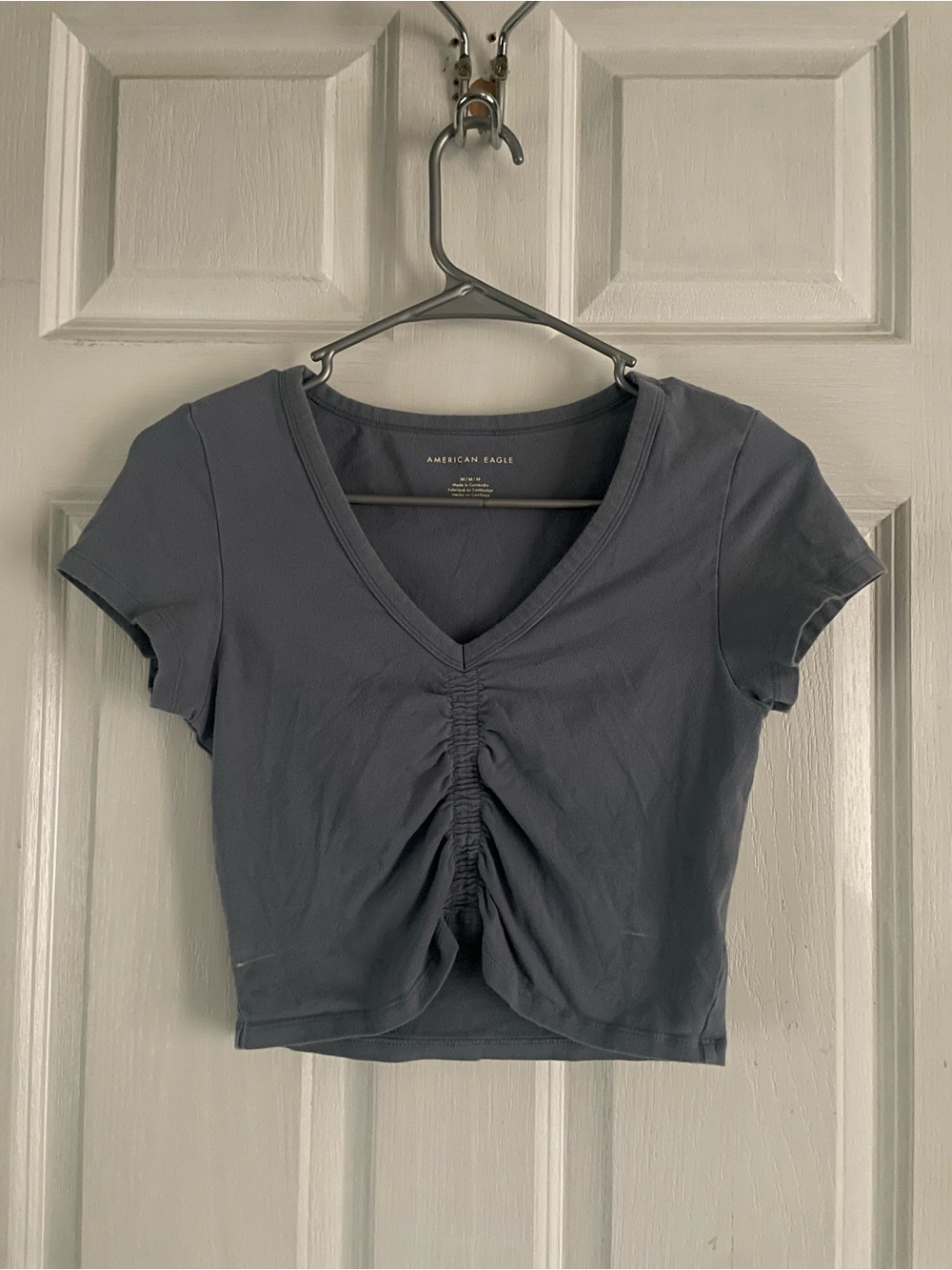 American Eagle Cinch-Front Crop Top